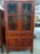 Handmade Chinese Rosewood(?) Hutch w/ Carved Bat Designs