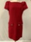 PRADA Virgin wool red mini dress, made in Milano, Italy, approx 33 x 16 in.