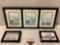 3 frames w/ 5 total Rie Munoz - Alaskan art prints , approx 26 x 11.5 in. largest.