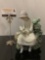 Vintage NAO by Lladro large porcelain girl w/ doves figurine, handmade in Spain, approx 6 x 9 x 4