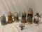 6 pc. lot of vintage ceramic German beer steins w/ pewter lids, 1 is music box, Gerz