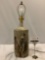 Vintage BARNA handmade stoneware lamp, tested/working, no shade, approx. 7 x 25 in.