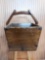 Primitive Wooden Chinese Water/Rice Basket w/ Brass Hardware