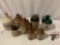 8 pc. lot of vintage stoneware jugs; The Weir 1892, Dickel, McCormick Platte Valley corn whiskey