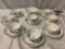17 pc. collection of antique hand painted porcelain tea cup and saucer set w/ matching bowl, approx.