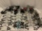 Huge lot over 90 metal wire padded clothes hangers, Whitmar clip closet skirt/slack hangers