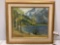 Framed Vintage Original Nature Scene oil painting on board signed by artist P. Tremble