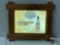 Nice framed Cruzan Rum alcohol electric lighted advertising bar sign w/ color changing bottle
