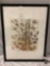 Framed signed art print, Floral Hummingbirds by William Marlow, #ed 185/300