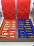 Fantastic hand carved bone? Chinese chess set all pieces are signed