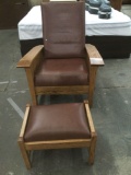 Another fantastic piece of mission style furniture , living room chair w/ ottoman