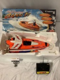 Vintage Radio Shack Gamma Ray Radio Control Supercharged Racer Speed Boat RC toy w/ box / controller