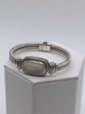 DAVID YURMAN Sterling silver, Mother of Pearl and Diamond Albion Bracelet/ clasp needs minor repair