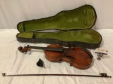 Antique 1813 Bapt. Schweitzer violin w/ bow and case, sold as is. Approx 31 x 10 x 5 in.