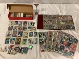 Huge collection of mixed pro sports trading cards; baseball, football, basketball, Jordan, Pippen,