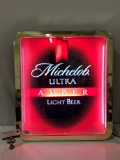 Michelob ultra amber light beer lighted advertising bar sign, tested and working, see pics.