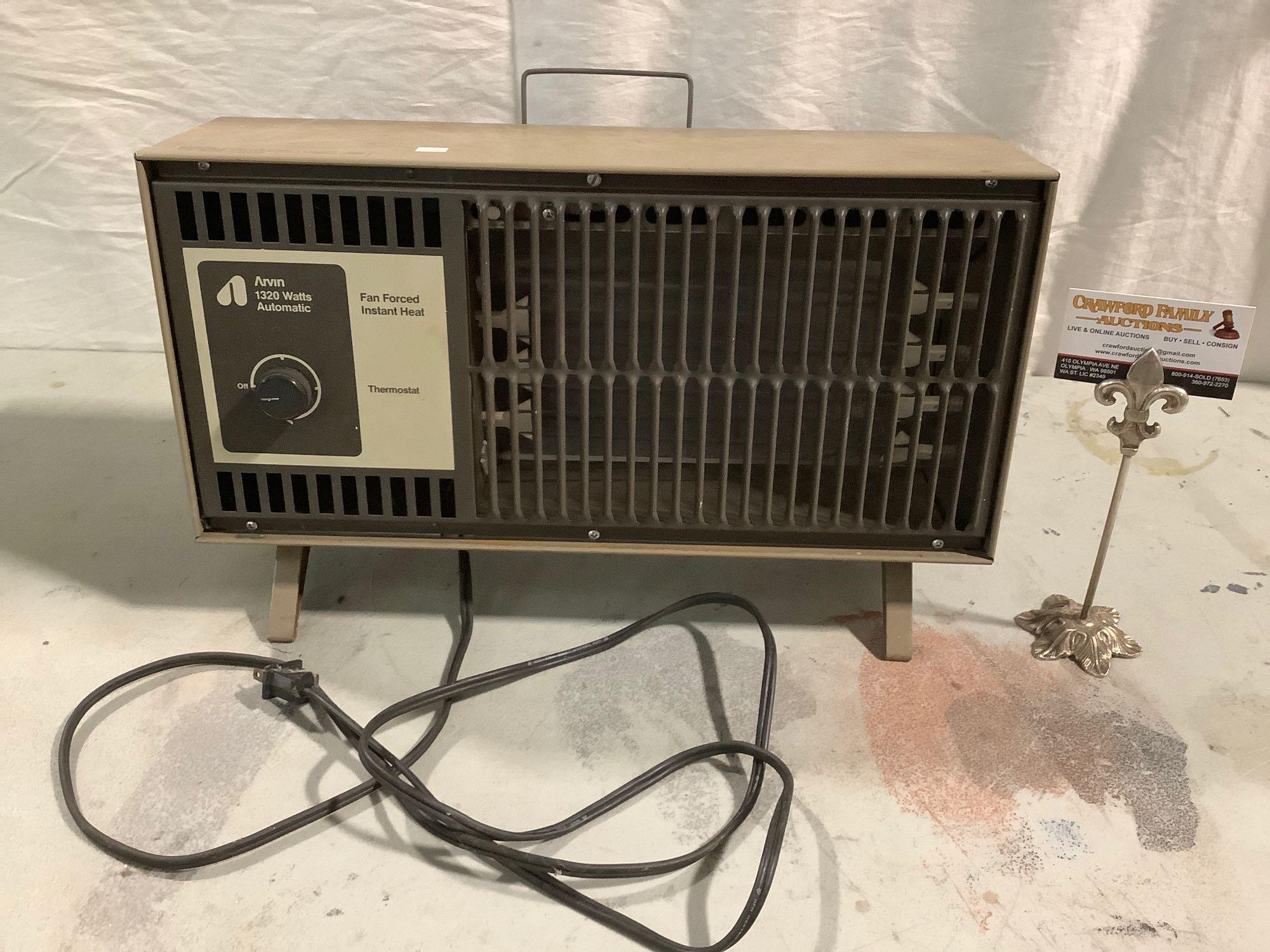 vintage Arvin 1320 Watts Automatic Fan Forced | Proxibid