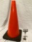 Large road cone / safety pylon, approx 14 x 14 x 27 in.