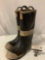 Lehigh Safety Shoe Co. Steel Insole rubber wader work boots, size 11, shows wear.