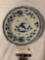 Early Ming Dynasty blue/white plate w/ bird design , approx 9 in.