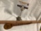 Whistle Creek hiking stick w/ leather strap w/ animal tracks, approx 55 in.