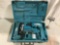 Makita drill set w/ case, battery, charger and flashlight.