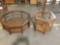 Glass top octagon coffee table and glass top octagon end table