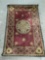 Feizy Rugs small red wool rug , made in India, needs cleaning, shows wear, sold as is
