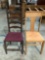 2 pc. lot of vintage wood chairs, approx. 16 x 15 x 42 in.