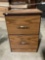 2-drawer wood nightstand, approx 16 x 14 x 22 in.