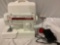 SINGER easy thread sewing machine , 3343C, w/ case, tested/working, approx 18 x 16 x 10 in.