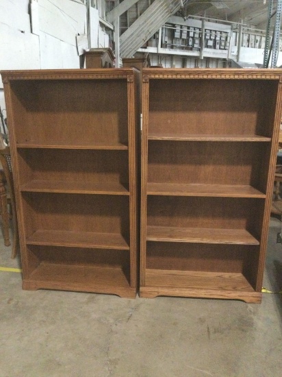 Set of matching bookcases with adjustable shelves / Both are 33 wide X 60