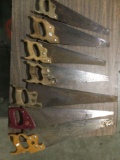 Nice selection of vintage hand saws warrented superior, ditson , Jarnbiger ab Sweden