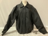 Made 4 U of California Genuine Leather jacket, size XL, shows wear.