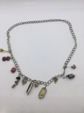 Very cool and unusual vintage charm necklaces