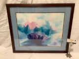 Framed signed art print - Colorburst by Karen L. Miles, numbered 8 of 750 w/ COA
