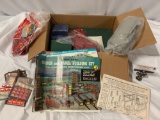 RARE antique 1958 KENNER Girder and Panel Building Set plastic toy w/ manual.