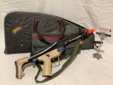 Paintball gun bag w/ 6mm Air Soft rifle, sold as is.