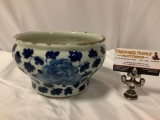 Old antique 1600s English Delft Vase, approx 8 x 5 in.