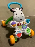 Child?s Mattel ZEBRA walker / learning toy with sounds, tested and working.