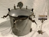 Antique NATIONAL PRESSURE COOKER no. 12, Eau Claire, Wis., approx 12 x 14 in.