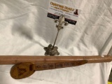 Whistle Creek hiking stick w/ leather strap w/ animal tracks, approx 55 in.