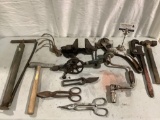 Lot of vintage/antique hand tools. Wrenches, hammers, drill and more. See pics.