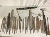 Large lot of metal files, approx 20 x 1.5 in.