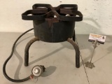 vintage Camp Chef propane camping stove, approx 14 x 14 x 14 in.