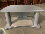 Television stand / entertainment center w/ 2 glass shelves, missing brackets for 1 shelf