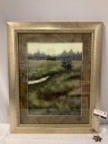 LAZY RIVER by Rita Vindedzis framed home decor nature scene art piece, approx 28 x 34 in.