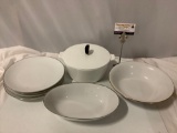 7 pc. lot of tableware; Crown Bavaria - Germany plates, Lance - Japan bowl, Corning Ware Buffet