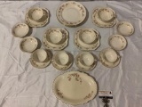 25 pc. lot of vintage Homer Laughlin - Georgian Eggshell fine china tableware (USA) + Virginia Rose
