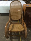 Bentwood rocking chair with cane back